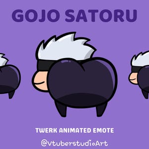 Gojo Satoru Emote for Twitch & Discord, Gojo Satoru Animated Emote, Gojo chibi emote, Jujutsu Kaisen Animated Emote, JJK emote, Dance Emote