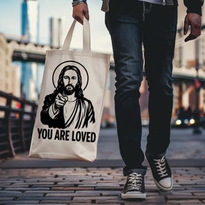 Jesús, eres amado PNG: Arte mural cristiano descargable digital