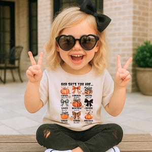 Toddler Pumpkin Fall T-Shirt: Religious Christian Tee