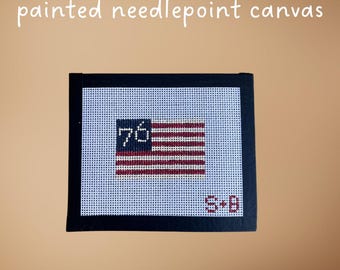 American Flag '76 Needlepoint Canvas - Etsy