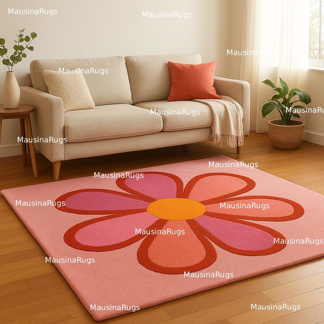 Muarkami Rug Takashi Murakami Rug | Flower Colorful Round Hand Tufting Wool Rug ...