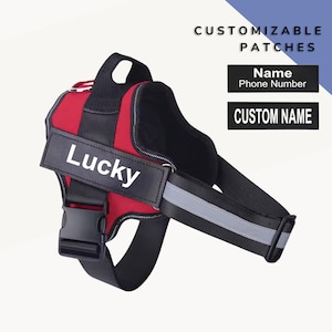Personalized Dog Harness | Custom No Pull Dog Harness | Dog Vest With Pets Name | Dog ID Tag | Reflective Dog Collar | Custom Patch Included