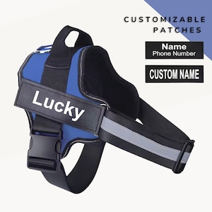 PERSONALIZED Dog No Pull Harness | Custom Dog Harness | Puppy Vest With Name | k9 Harness | Reflective Dog Collar | Custom Patch Included