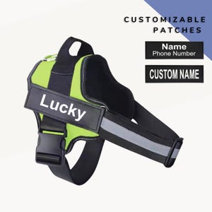 PERSONALIZED Reflective Dog Harness | Custom Dog Harness | Puppy Vest With Name | Premium K9 Dog Harness | Custom Dog Collar | Custom Patch