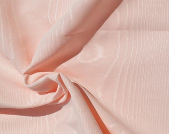 Moiré Fabric | Light Pink OEKO-TEX Recycled Designer Deadstock | Dresses, Skirts, Special Occasion | By the Yard