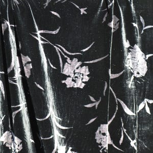 Silk Velvet Devoré Georgette Fabric – 100% Silk Burnout Velvet with Floral Pattern | *By the 1/2 Yard*