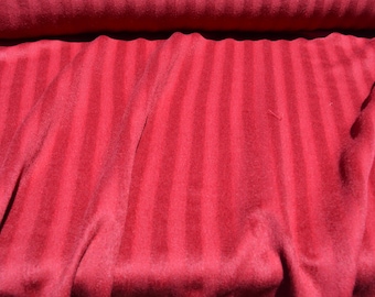 French Designer Brushed Wool Striped Fabric | Designer Deadstock 65" Wide | Luxury Suiting, Jackets, Coats, Apparel Fabric