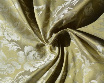 Silk Jacquard Fabric | 100% Silk Double-Sided | Designer Fabric Yardage | By the 1/2 Yard