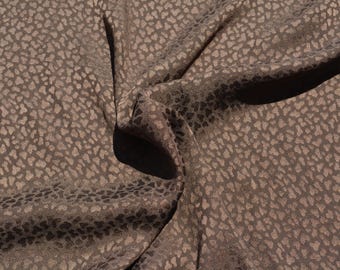 100% Silk Jacquard Fabric | Brown Designer Deadstock | Dresses, Skirts, Special Occasion | *By the 1/2 Yard*