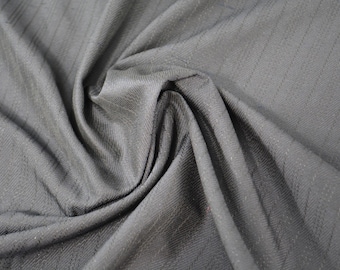 Black Twill Wool Poly Blend Striped Fabric 62.5 Inch Wide | *By the 1/2 Yard*