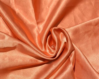 Satin Fabric | Orange Designer Deadstock | Dresses, Skirts, Special Occasion | *By the 1/2 Yard*