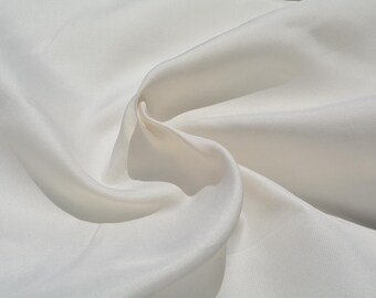 Pure Silk Gazar Fabric | White Designer Deadstock | Dresses, Skirts, Bridal, Couture | *By the 1/2 Yard*