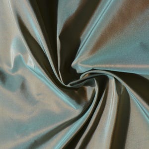Silk Taffeta Fabric Light green and orange Two-tone 60" Wide Luxury Fabric | *By the 1/2 Yard*