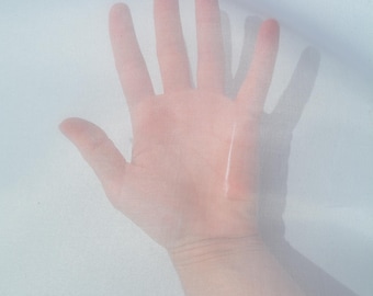 Pure Silk Organza Fabric | White Sheer Designer Deadstock | Dresses, Bridal, Special Occasion | *By the 1/2 Yard*