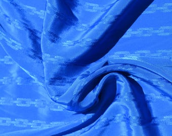 Jacquard Fabric | Blue Designer Deadstock | Dresses, Skirts, Special Occasion | *By the 1/2 Yard*