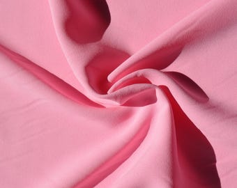 Italian Silk Stretch Crepe Fabric | Light pink | Designer Yardage | By the 1/2 Yard