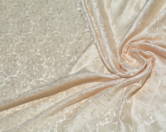 Silk Jacquard Fabric | 100% Silk Floral Pattern | Luxury Bridal & Dressmaking Fabric | *By the 1/2 Yard*