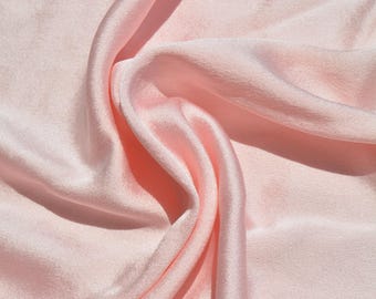 Pure Silk Crepe Back Satin Fabric | Pink Heavyweight Designer Deadstock | Dresses, Blouses, Special Occasion | *By the 1/2 Yard*