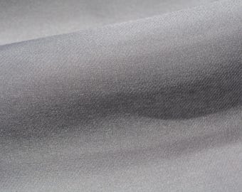 Pure Silk Gazar Fabric | Gray Designer Deadstock | Dresses, Skirts, Bridal, Couture | *By the 1/2 Yard*