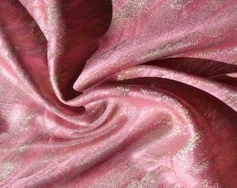 Silk Blend Metallic Fabric | Lightweight Embroidered 45" Wide Luxury Fabric Sewing | *By the 1/2 Yard*