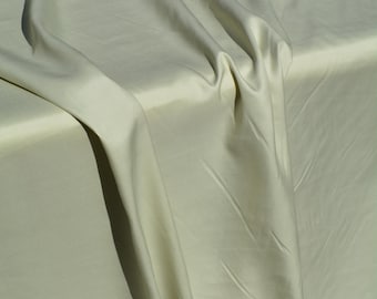 Spun Silk Broadcloth Fabric | Light Green 100% Silk, Lightweight 45” Width | Matte Sewing Fabric, Dressmaking & Couture | by 1/2 Yard