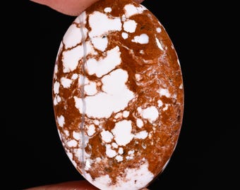28 Ct. Natural Wild Horse Jasper Oval Cabochon Loose Gemstone, for Jewelry Making Supplies 29X19X6 MM