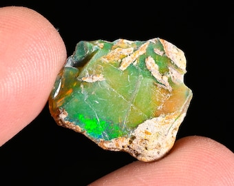 6 Ct. Natural Ethiopian Black Dyed Opal Rough Gemstone, Raw Stone for Jewelry Making Supply 18X16X5 MM
