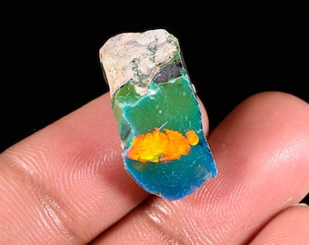 12 Ct. Ethiopian Dry Opal Rough Loose Gemstone, for Jewelry Making 24X15X11 MM