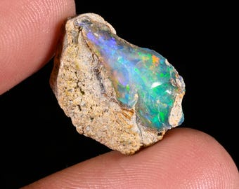 7 Ct. Ethiopian Welo Fire Opal Rough Loose Gemstone, for Jewelry Making Supplies 20X14X7 MM