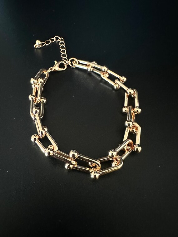 Y2k Jewelry Y2k Bracelets Chain Link Bracelet Gold Plated