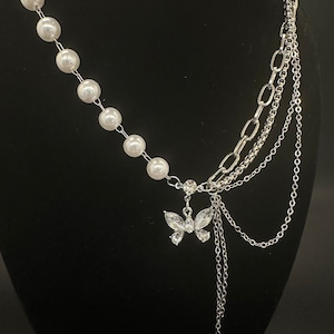 Grunge Choker -- y2k Necklace -- Aesthetic Grunge -- 2000&#39;s Fashion -- Punk Jewelry -- y2k Bling -- Coquette Jewelry