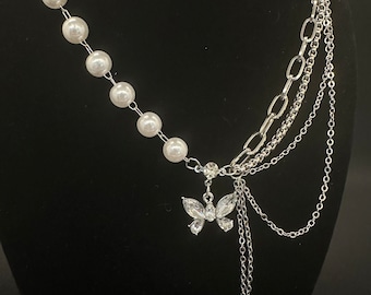 Grunge Choker -- y2k Necklace -- Aesthetic Grunge -- 2000's Fashion -- Punk Jewelry -- y2k Bling -- Coquette Jewelry