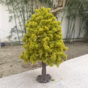 23cm boutique model tree wire trunk green tree model train railway platform layout Material Mountain sand table scene decoration