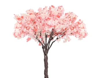 10pcs Miniature Cherry Blossom Tree Model: Diorama Scenery HO Scale 6,5cm craft supply.