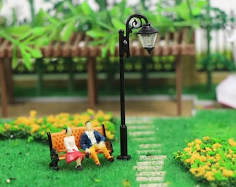 HO Scale Miniature Benches - 1:87 Train Diorama Seats (12 Piece Set