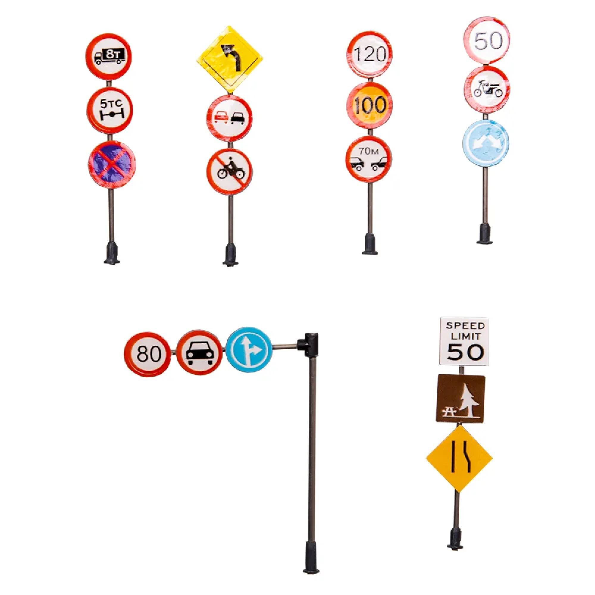 Veemoon – 8 Panneaux De Signalisation Miniatures Pour Maison De Poupée Et Micro-Paysage