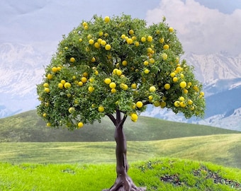 Miniature Fruit Tree Model: DIY Diorama Landscaping Craft