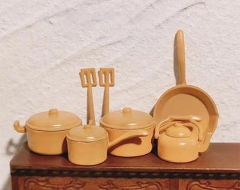 1:12 Scale Miniature Kitchen Utensil Set – Dollhouse Cooking Decor