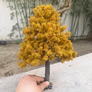 23cm Model Tree – Green Wire Trunk Tree for Model Train Layouts, Dioramas, Mountain Scenes, Railway Platform, Sand Table Decor craft supply