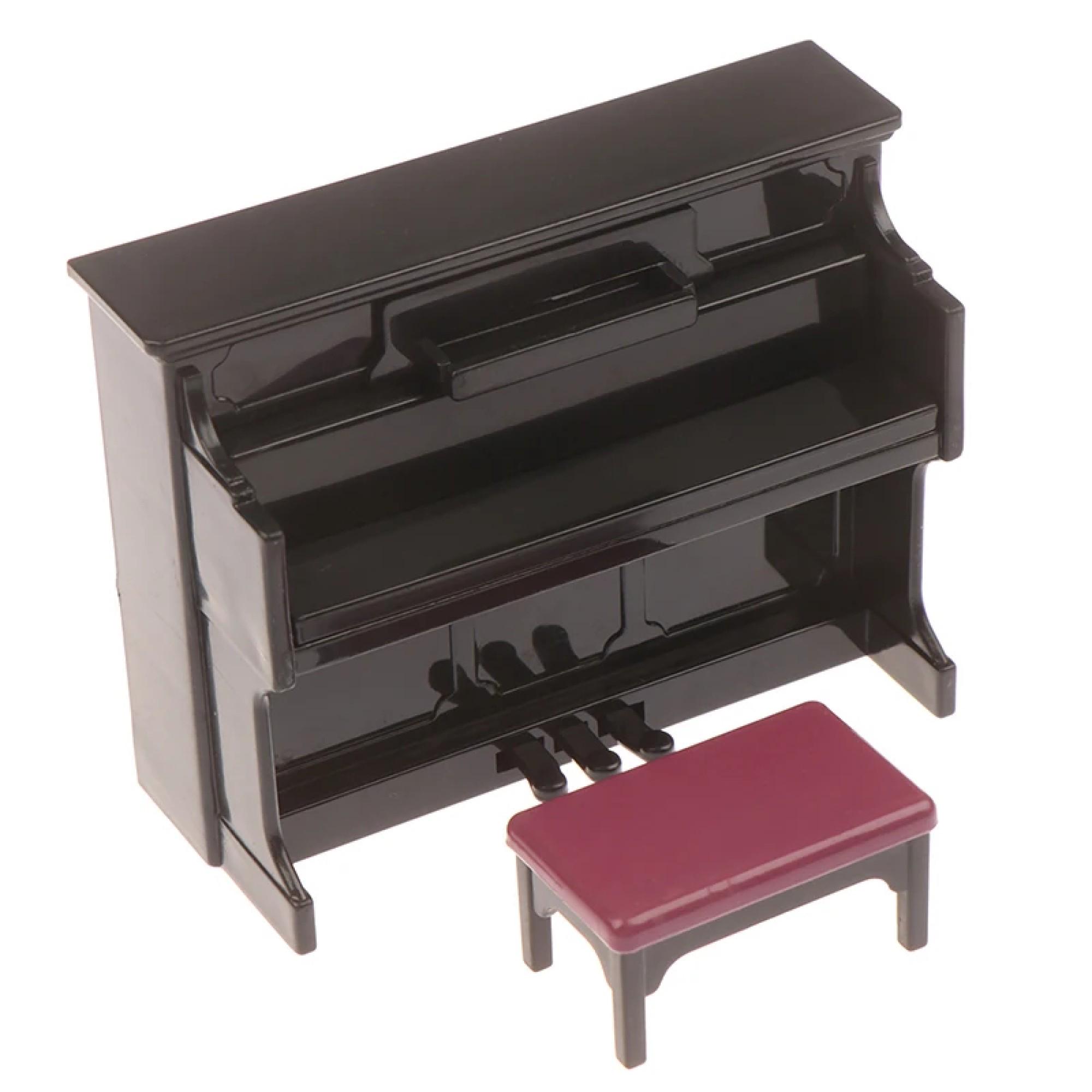 Maison de Poupées Piano Mi Siècle Noyer JBM Miniature Clavier Maison de Poupées Piano Mi Siècle Noyer JBM Miniature Clavier