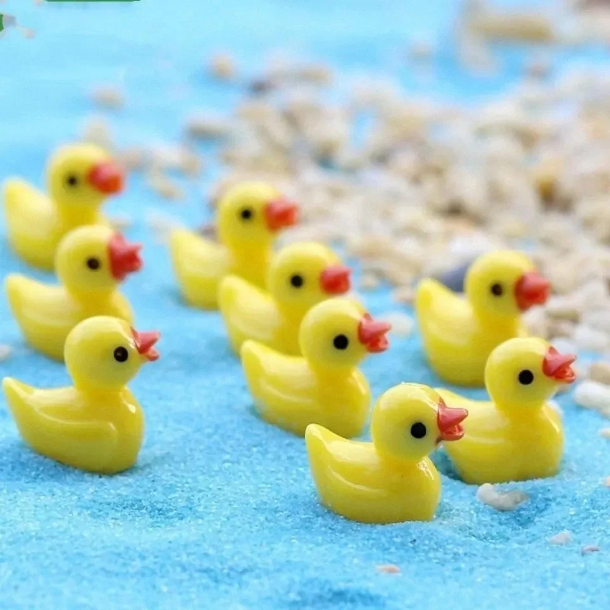 100er-Pack Mini-Enten Figuren – Kleine Gelbe Enten Aus Harz, 1,5 X 1,6 Cm