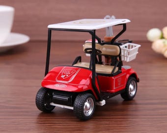 Mini Golf Cart Toy: Diecast Pullback Car with Lights & Music