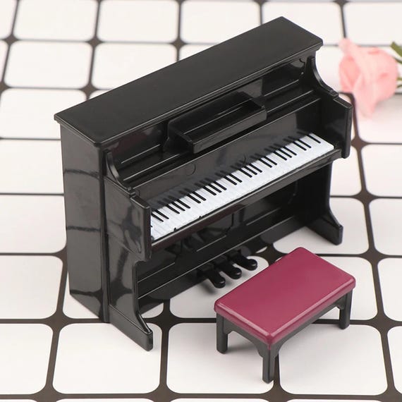 ドールハウスミニチュアグランドピアノ（スツール付き）：1/12スケール