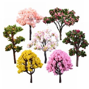 Miniature Model Trees (7PCS): DIY Fairy Garden, Train Scenery