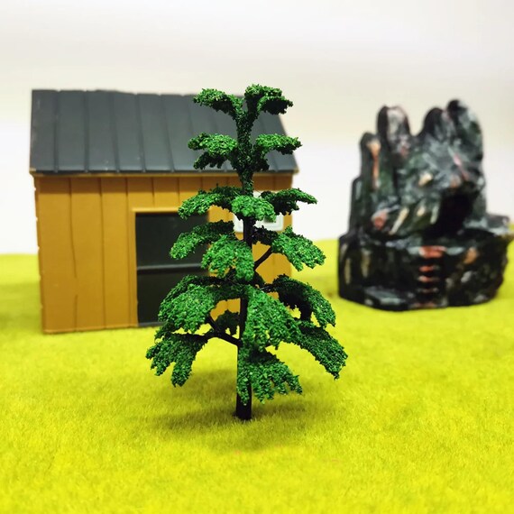 METESAT Strand Deco Lot De 208 Mini Arbres Miniatures De Gazon Statique Arbres Miniatures Assortis A Faire Soi Meme Parfaits Pour Les Loisirs Et Le Paysage De Train Miniature