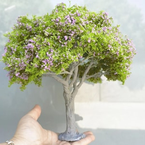 25cm Wire Tree Model Green Diorama Tree for Miniature Scenery, Dollhouse, Garden Decor, Animation, Photography, DIY Crafts