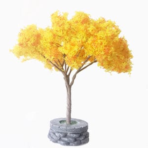 12cm Cherry Blossom Tree Model | Japan Style Mini Sakura Tree with Base for Train Layout, Dollhouse, Diorama, Scale Model Decor