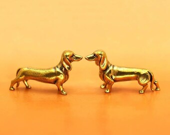 アンティーク中国製真鍮製ミニダックスフント犬置物像 - Etsy 日本