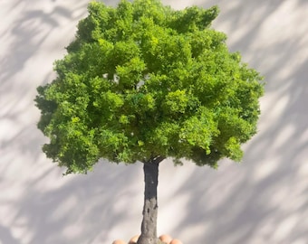 23cm Model Tree: Green Wire Trunk for Diorama Scenery