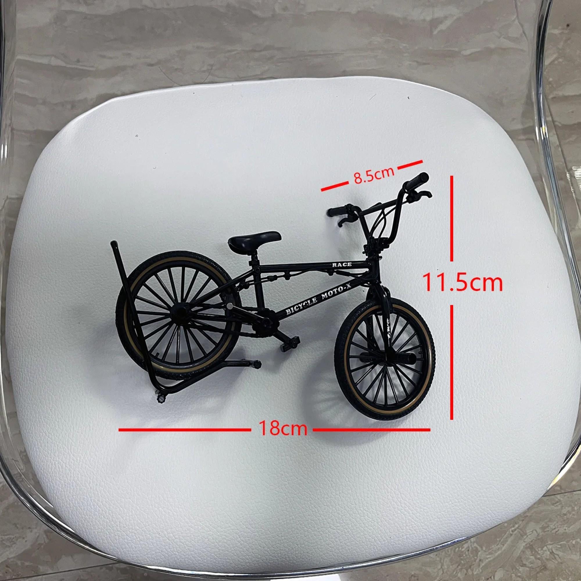 YEIBOBO ! Mini juguete de bicicleta de montaña cuesta abajo de aleación, modelo de bicicleta de dedo BMX fundido a presión para colecciones (negro/verde
